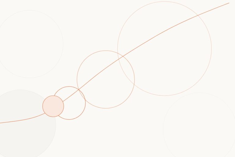 Threadco. thread motif of a single line winding through expanding rings, illustrating how a financial advisor marketing plan multiplies organic growth.